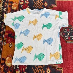 BOBO CHOSES Colorful Fish Print T-Shirt